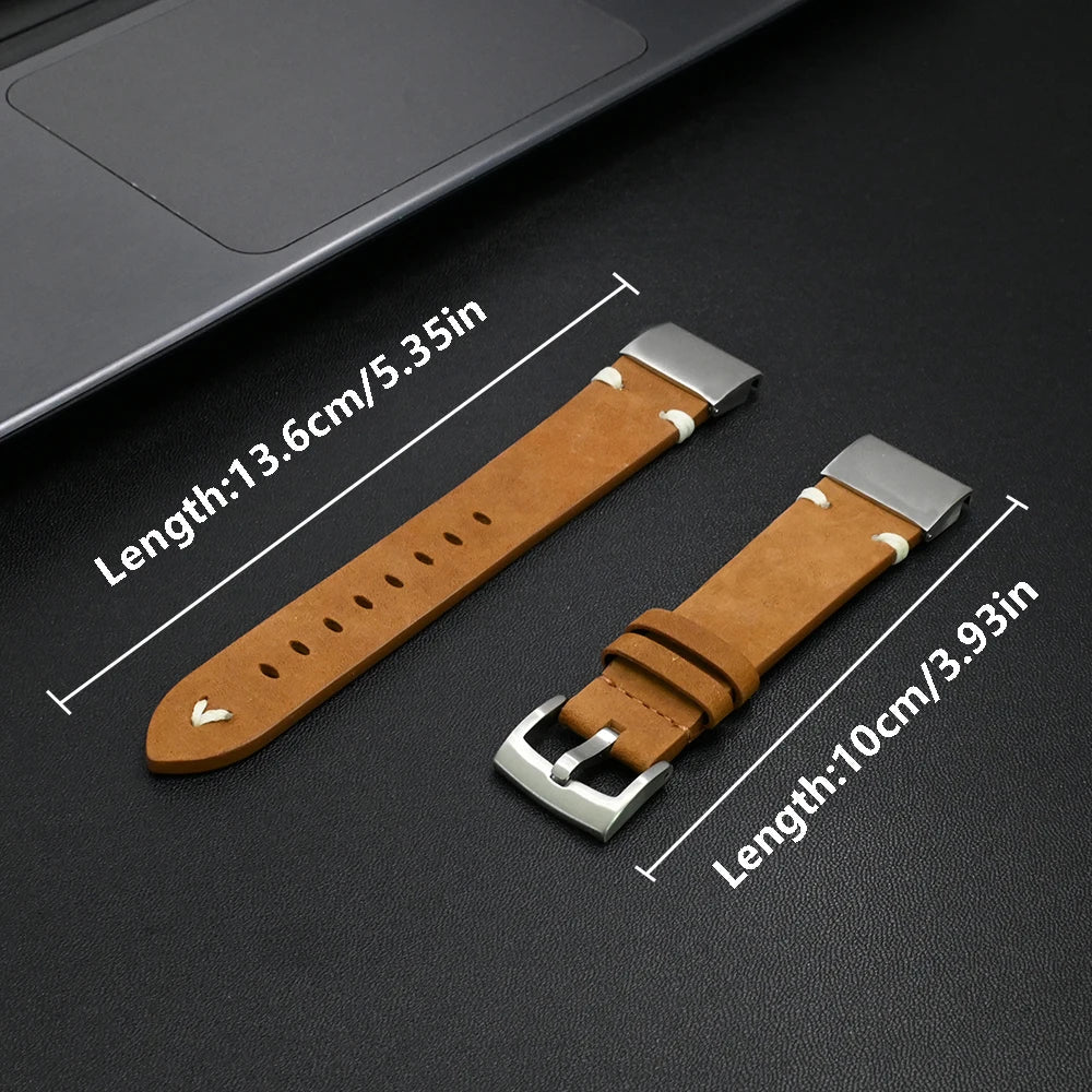 Garmin Leather Soft Strap - Premium Comfort Band