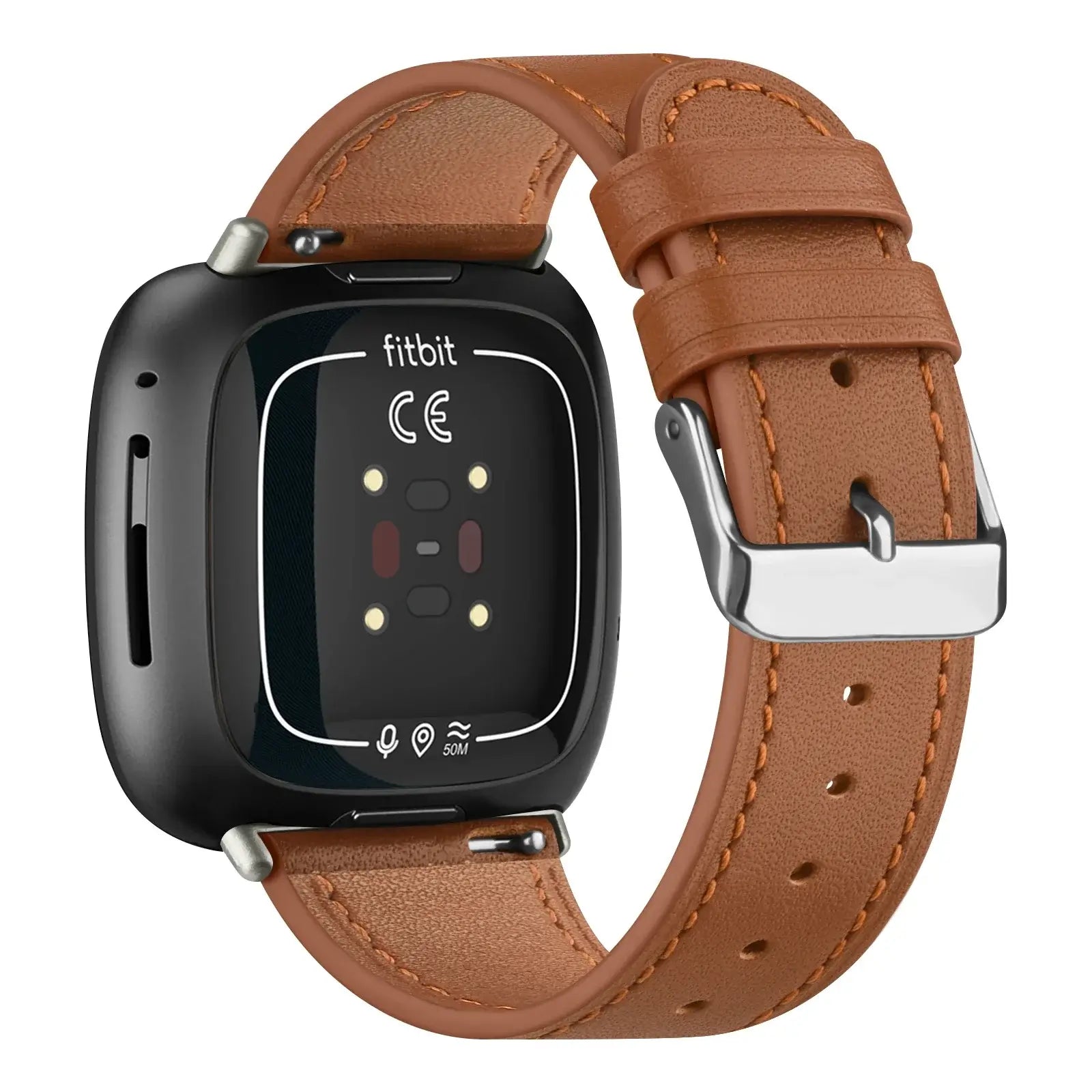 Fitbit Versa & Sense Leather Band - Stylish Durable Design