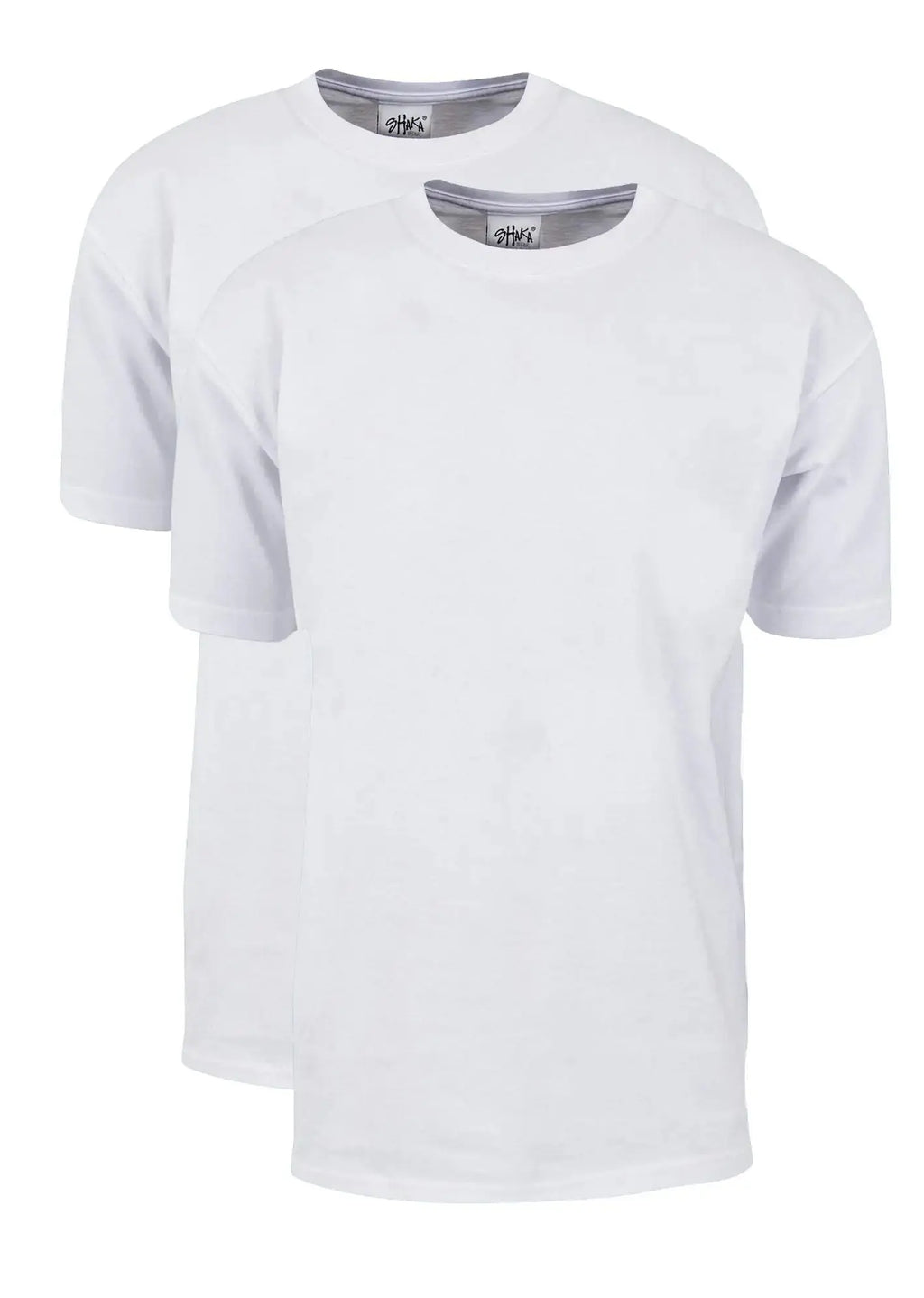 Shaka Wear Men's 2-Pack Heavyweight Cotton Crewneck T-Shirts - S-7XL