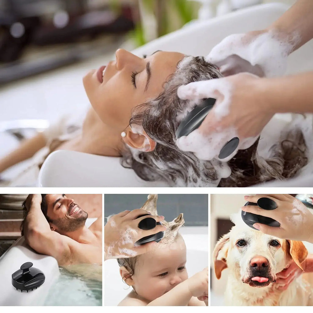 Shampoo Brush & Scalp Massager for Stress Relief and Hair Growth – Perfect for Men, Women, and Kids