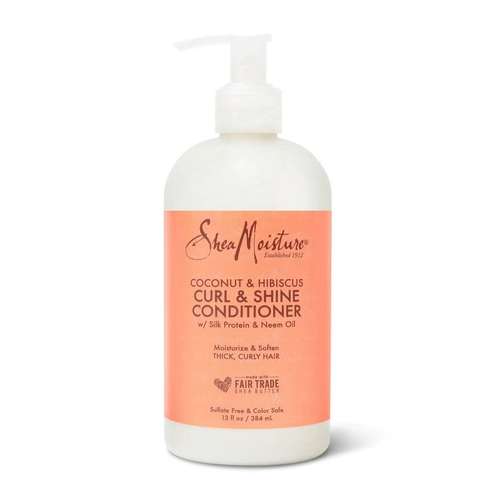 SheaMoisture Curl & Shine Conditioner - Coconut & Hibiscus for Thick, Curly Hair (13 oz)