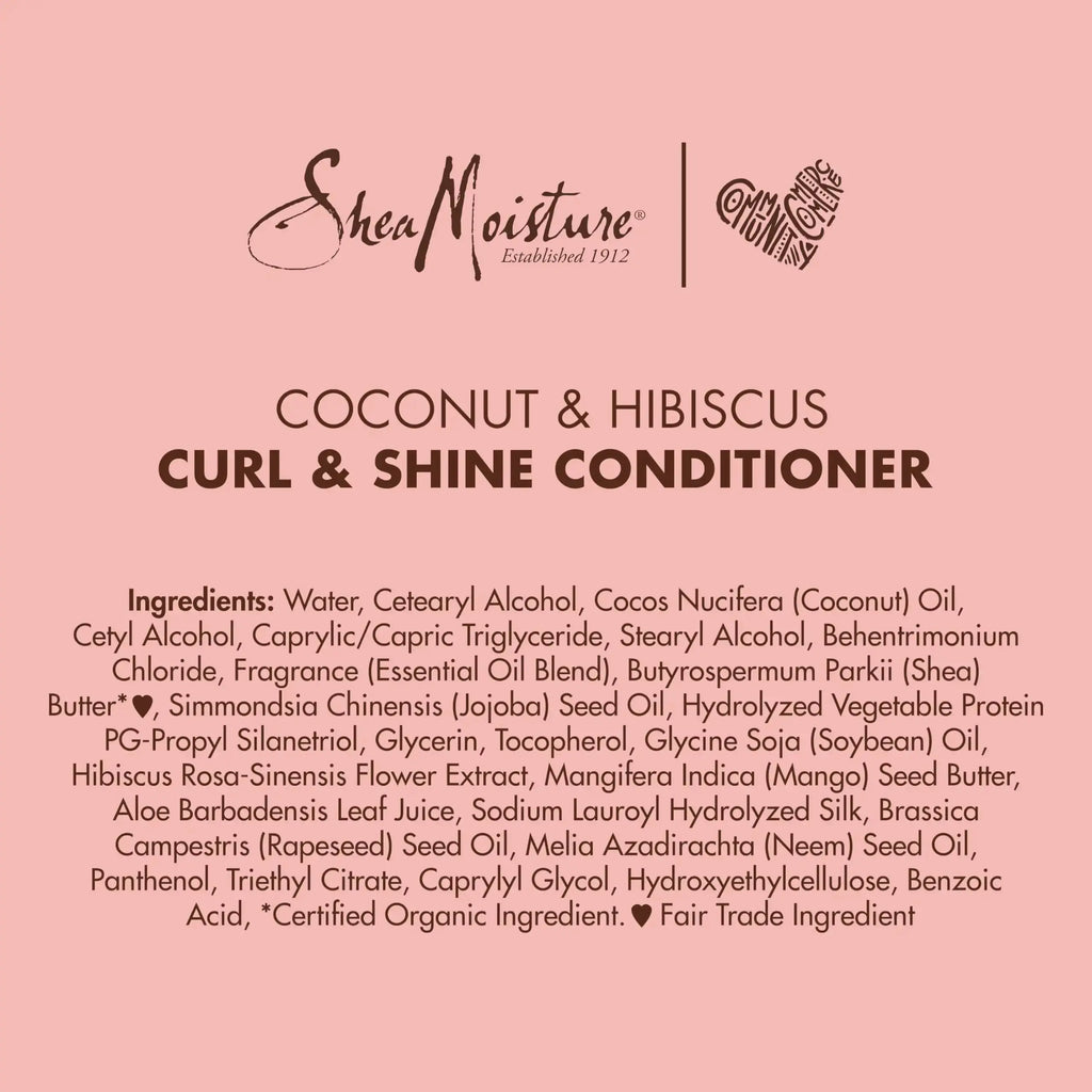SheaMoisture Curl & Shine Conditioner - Coconut & Hibiscus for Thick, Curly Hair (13 oz)