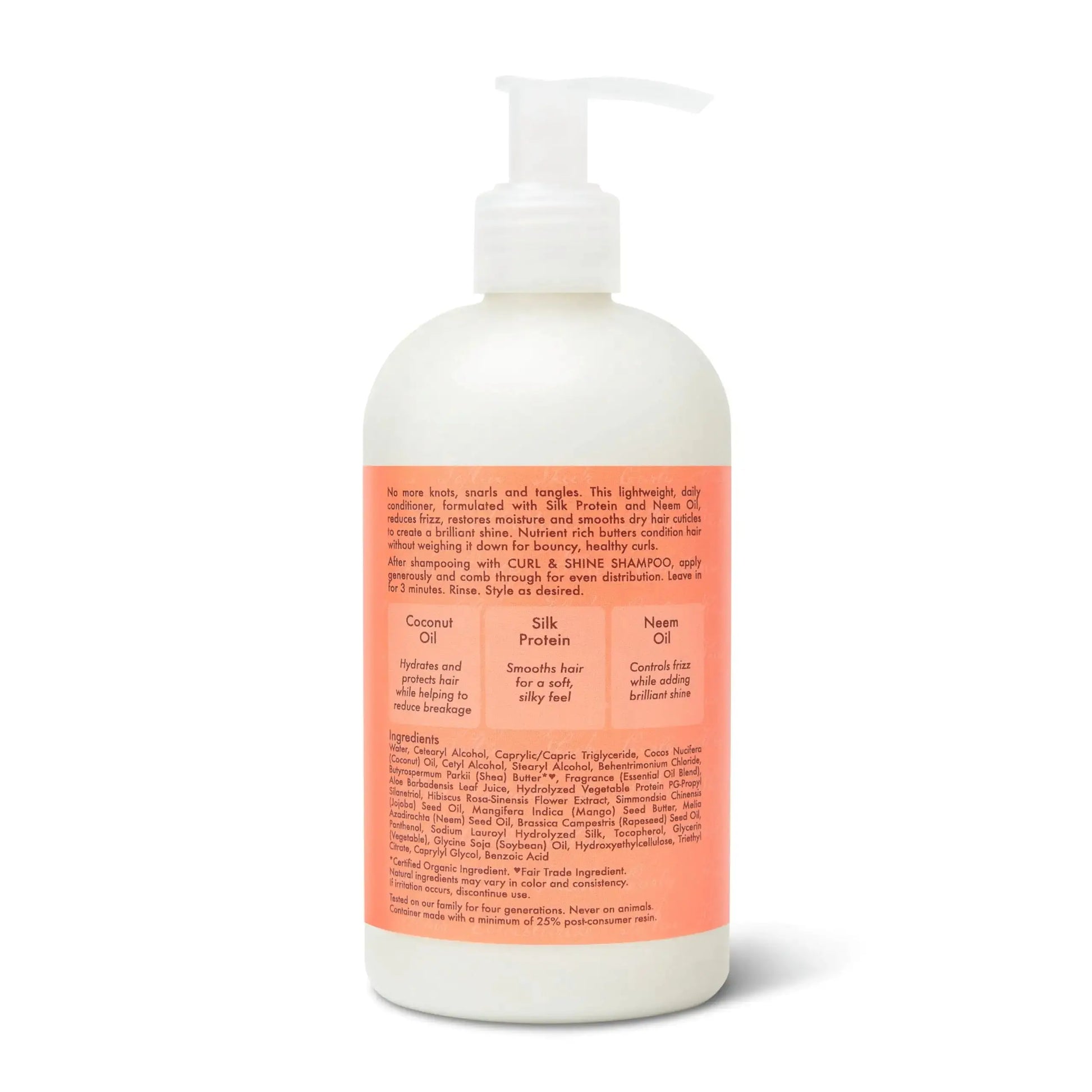SheaMoisture Curl & Shine Conditioner - Coconut & Hibiscus for Thick, Curly Hair (13 oz)