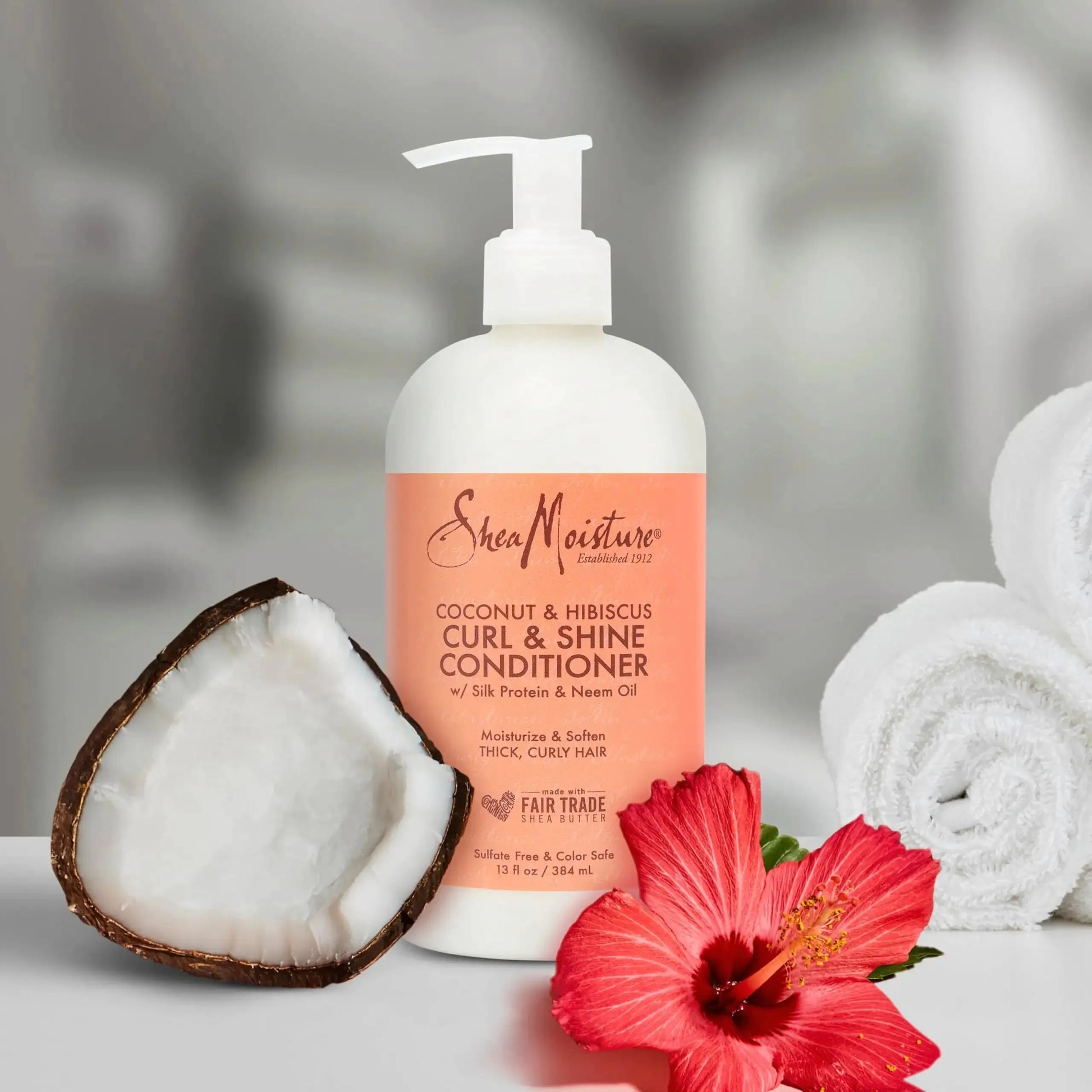 SheaMoisture Curl & Shine Conditioner - Coconut & Hibiscus for Thick, Curly Hair (13 oz)