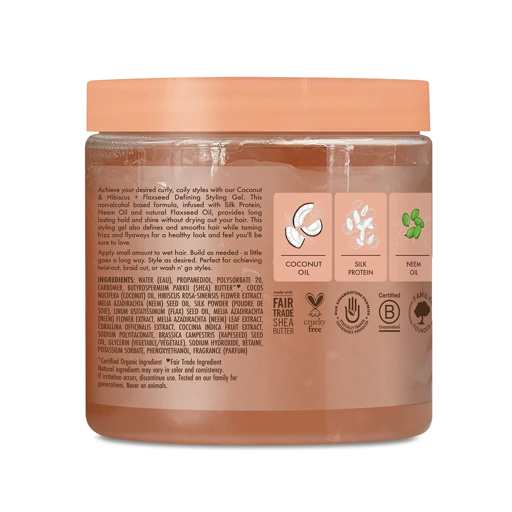 SheaMoisture Defining Styling Gel For Thick, Curly Hair | Paraben-Free Frizz Control Styling Gel