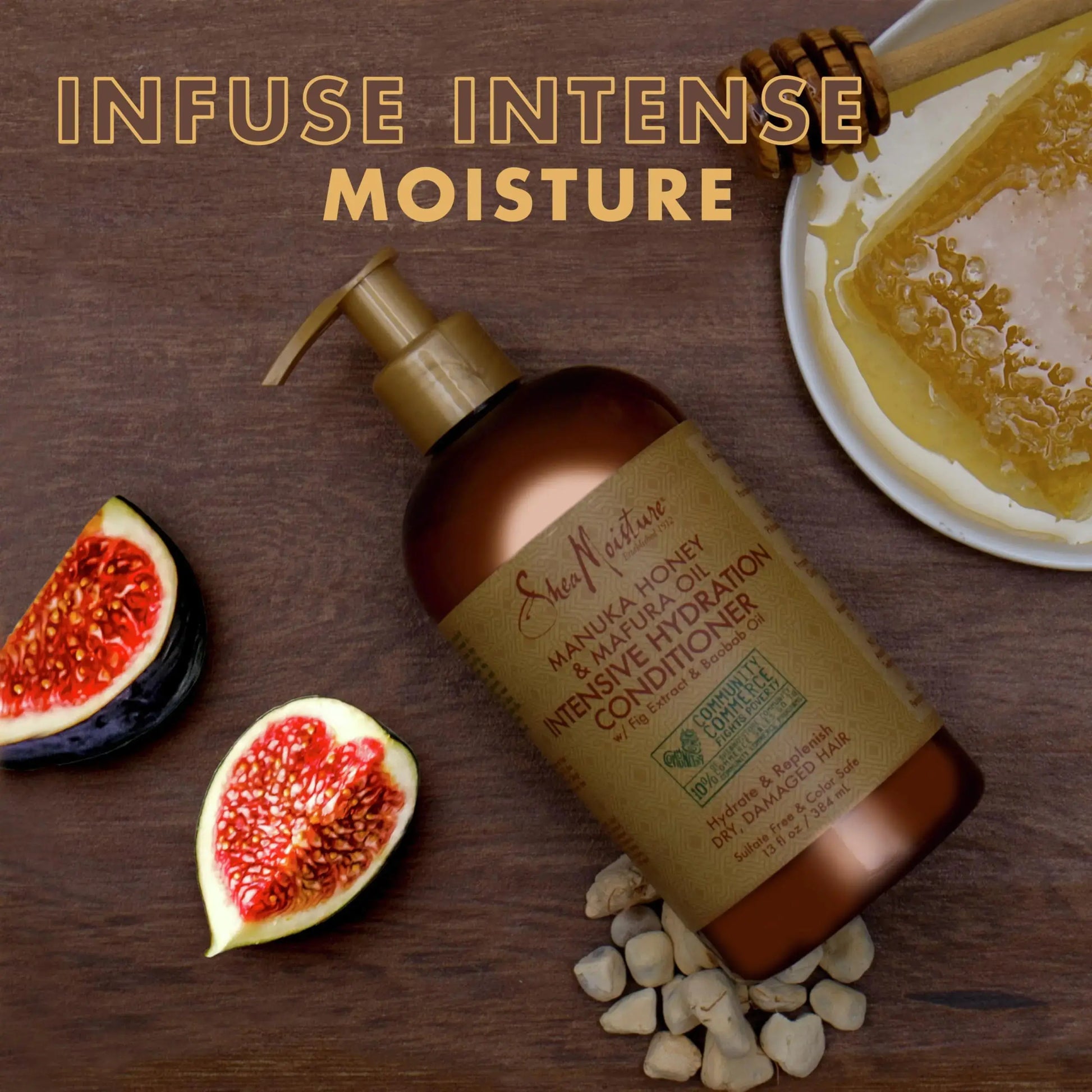 SheaMoisture Intensive Hydration Conditioner – Manuka Honey & Mafura Oil for Dry, Damaged Hair – 13 oz