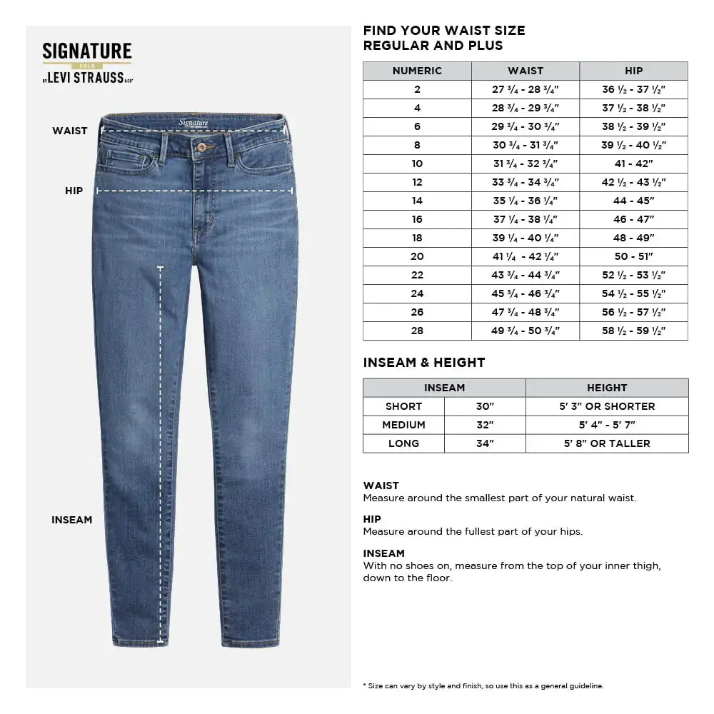 Signature by Levi Strauss & Co. Gold Women's Totally Shaping Pull-on Skinny Jeans