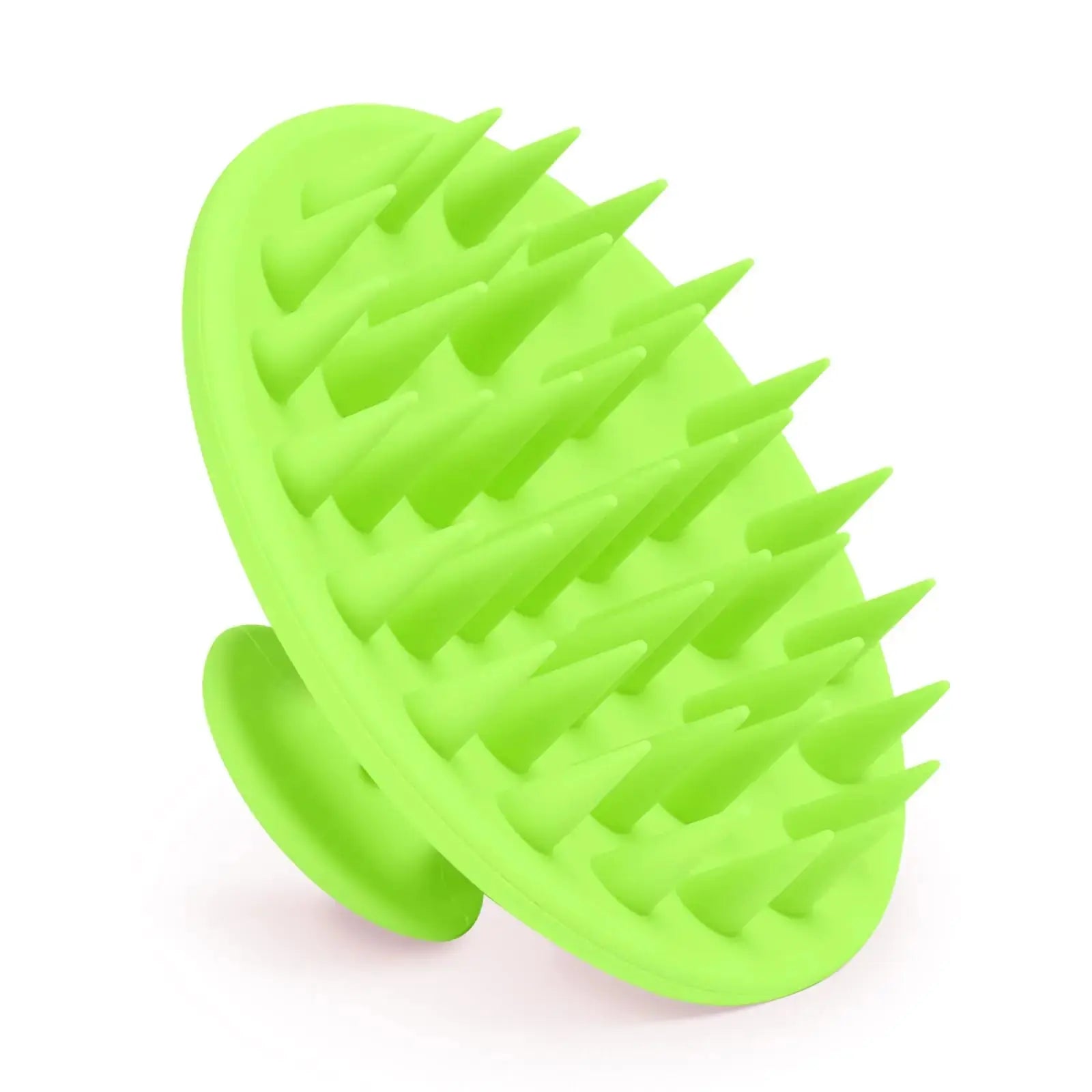 Silicone Scalp Massager Shampoo Brush, Scalp Brush for Hair Growth & Dandruff Removal, Hair Scrubber Scalp Stimulator Exfoliator Brush with Soft Bristles for Wet Dry Scalp Care (Green) Green