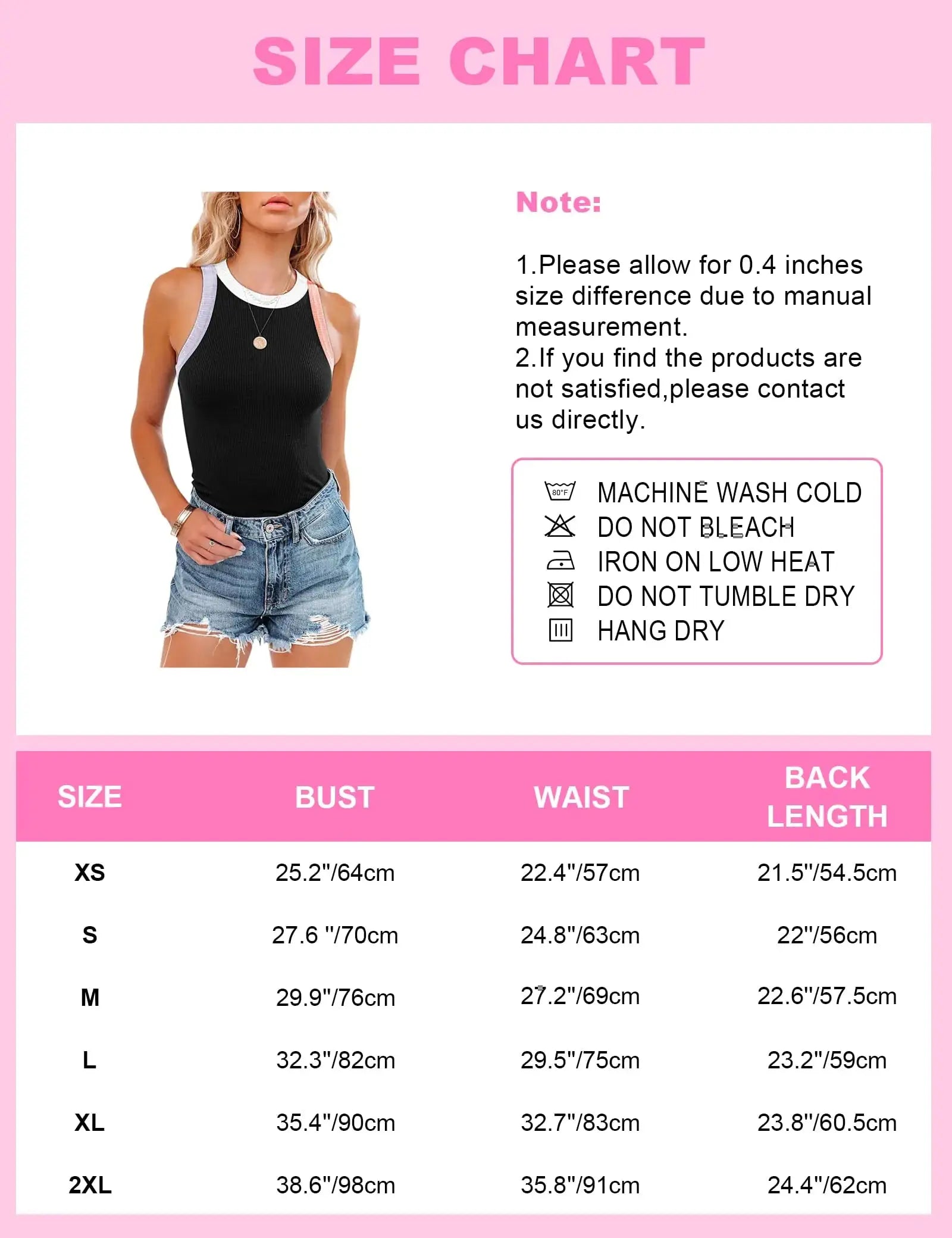 Siliteelon Womens Colorblock Racerback Crew Neck Casual Basic Ribbed Fitted Tank Top