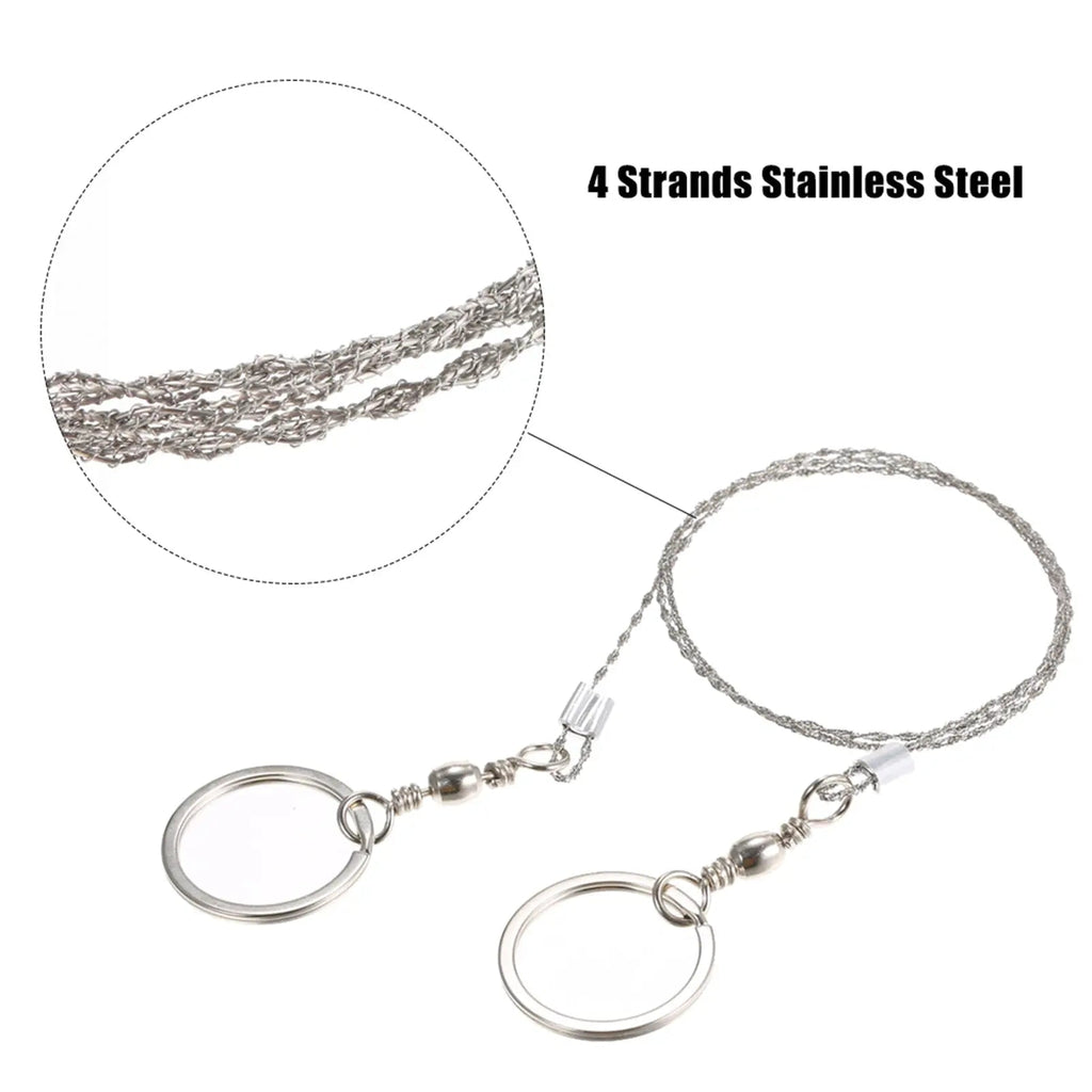 Silver Stainless Steel Wire Saw - Compact, Light Weight, and Easy to Carry