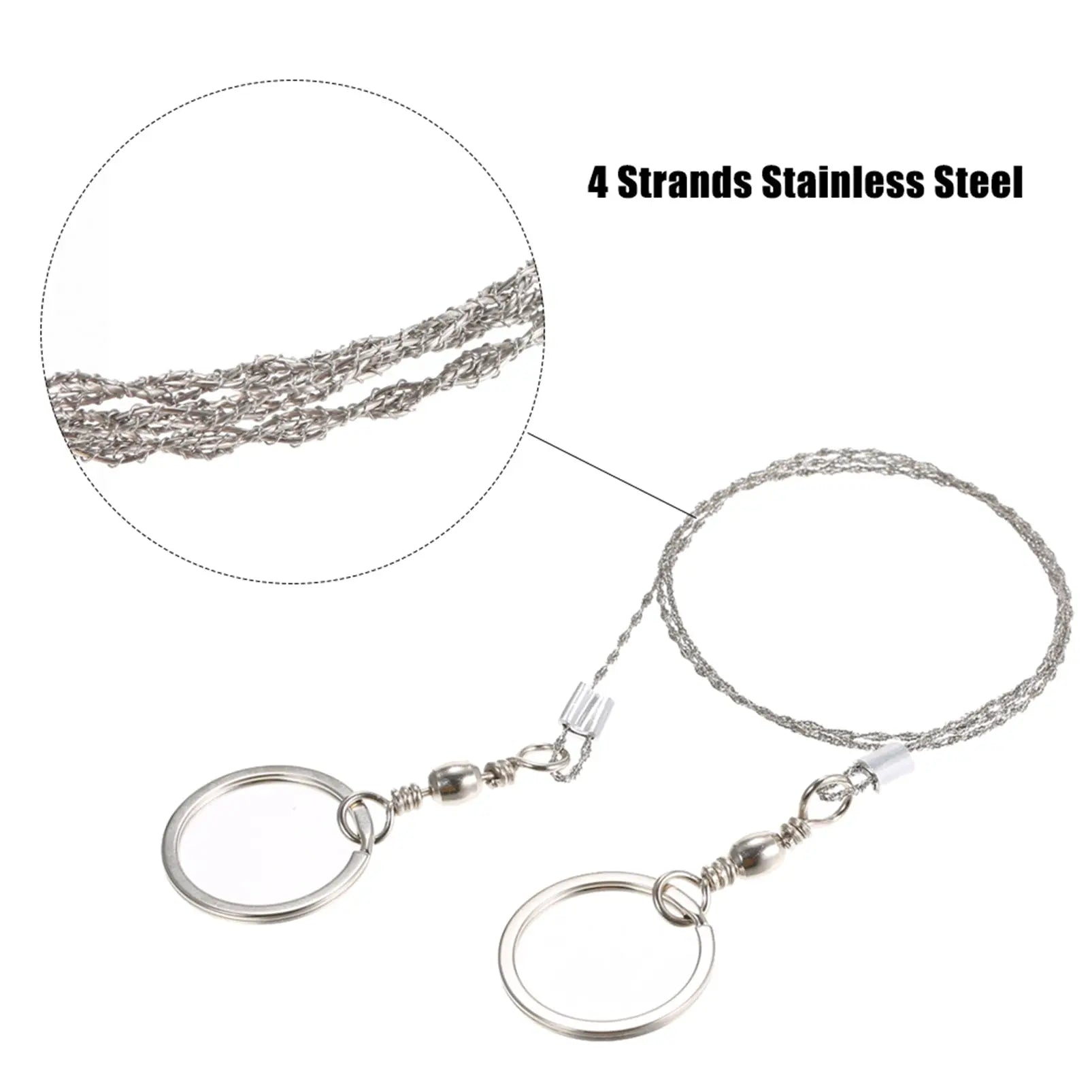 Silver Stainless Steel Wire Saw - Compact, Light Weight, and Easy to Carry