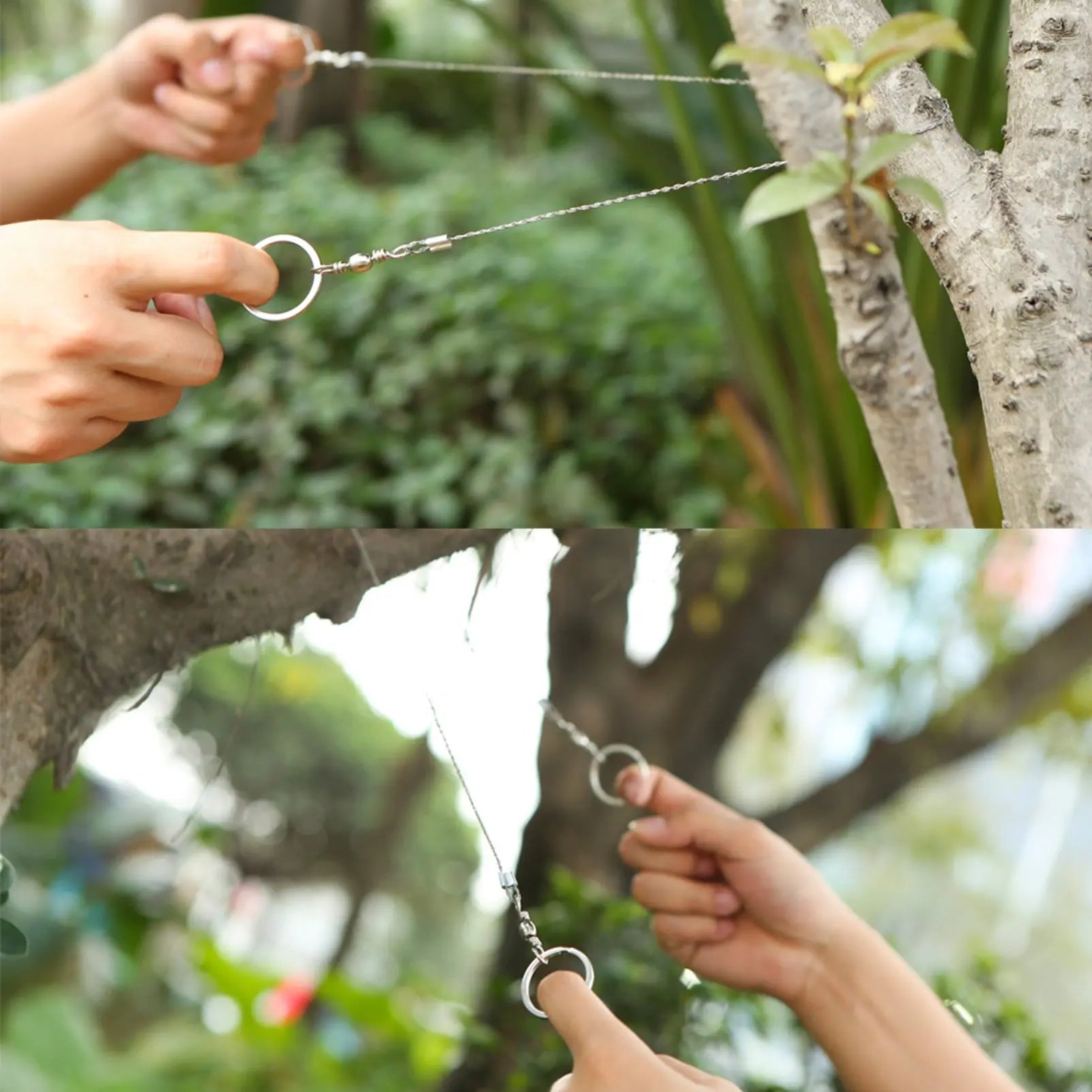 Silver Stainless Steel Wire Saw - Compact, Light Weight, and Easy to Carry