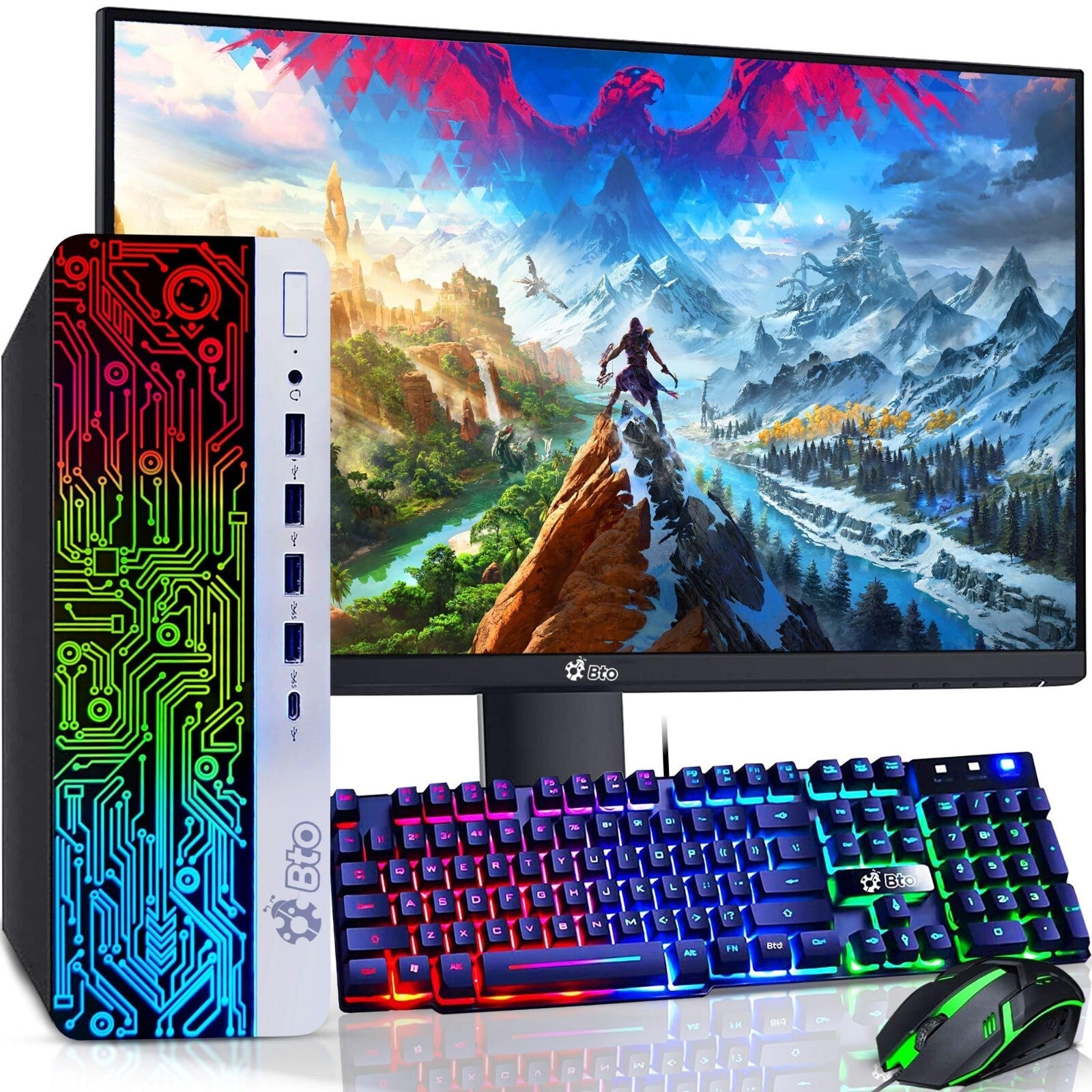 HP ProDesk 600 G3 Business Desktop Intel 3.60GHz with 22 Inch RGB LED and Mouse Keyboard