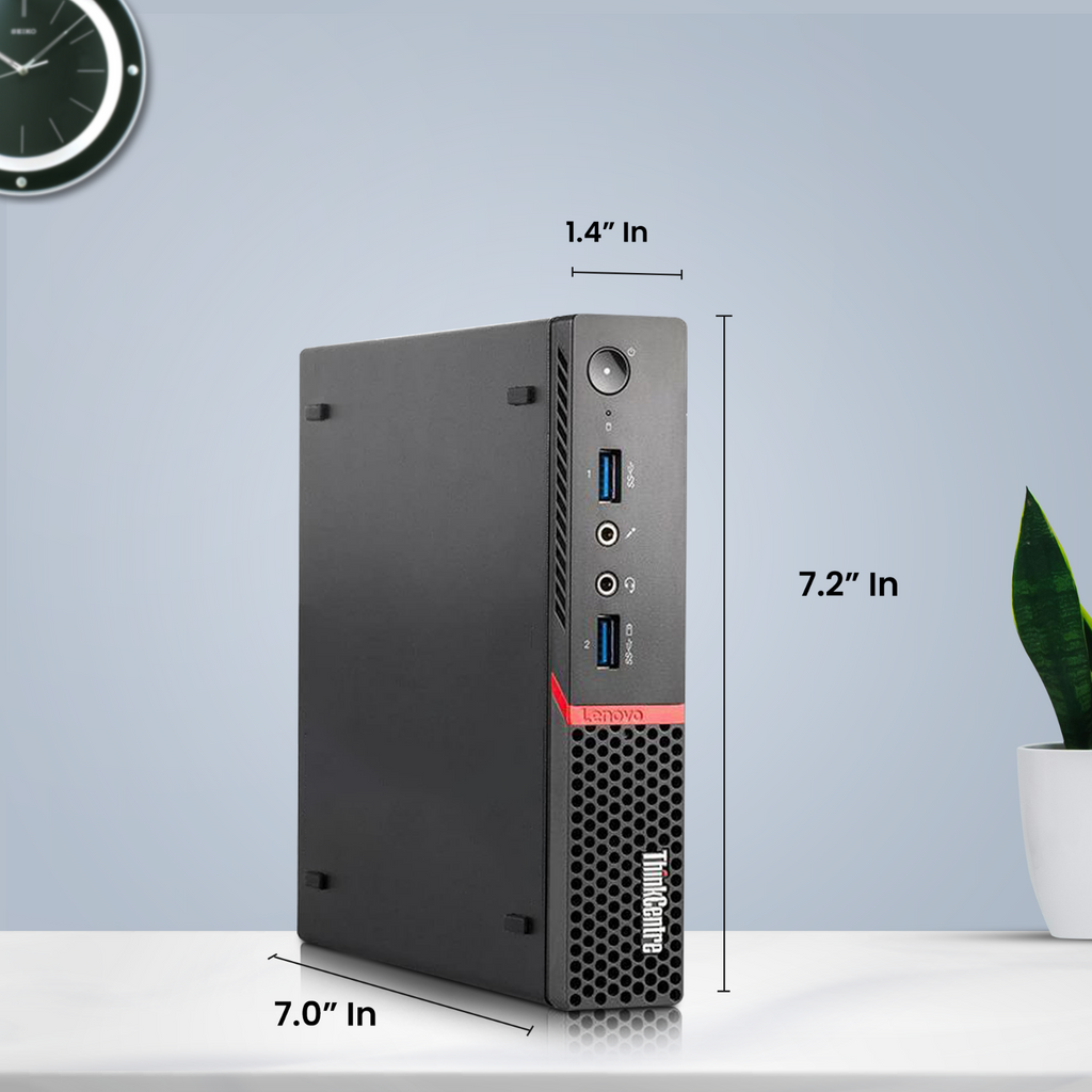 Lenovo ThinkCentre Business Desktop Intel 3.10 GHz Windows 11 Pro With 24 Inch LED