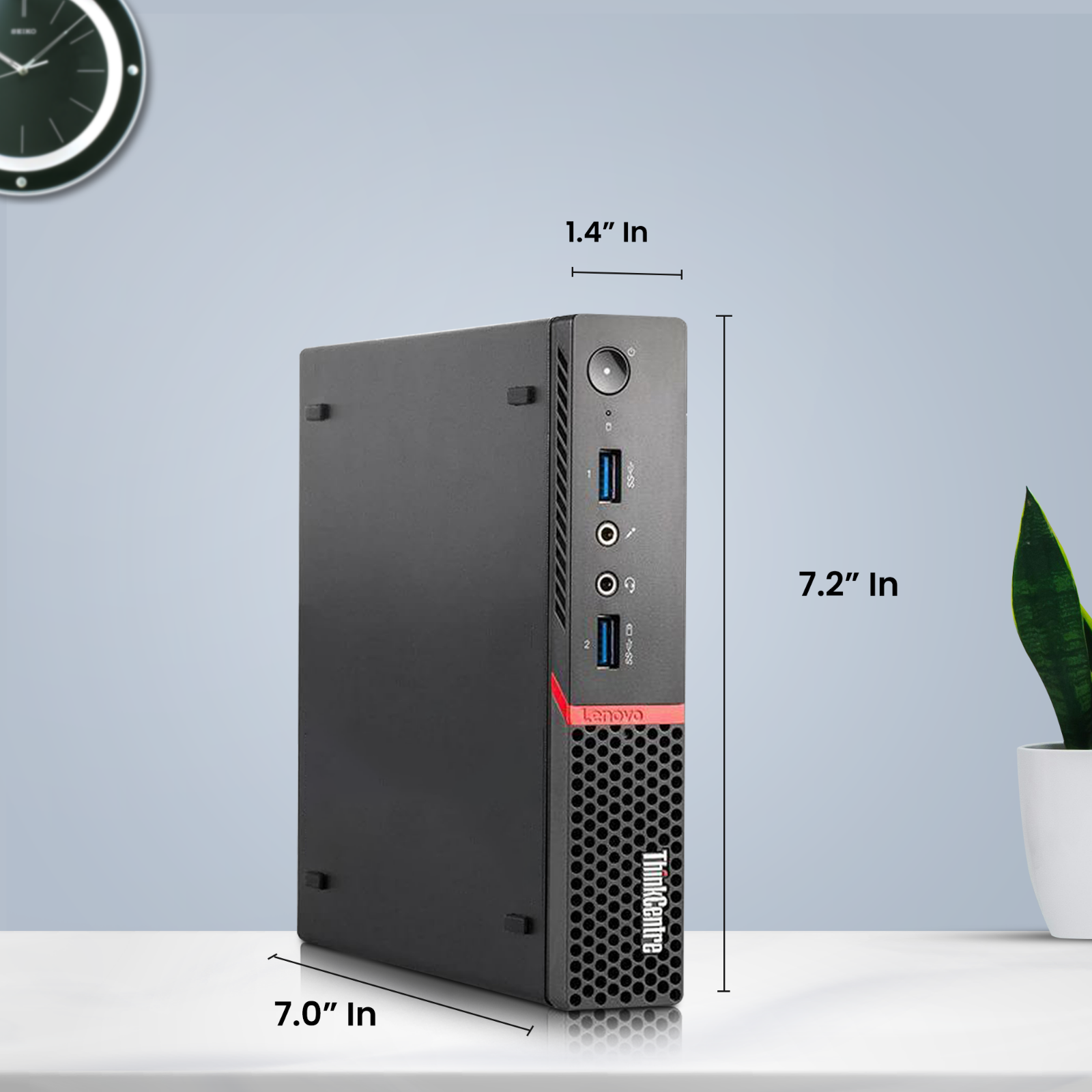 Lenovo ThinkCentre Business Desktop Intel 3.10 GHz Windows 11 Pro With 24 Inch LED