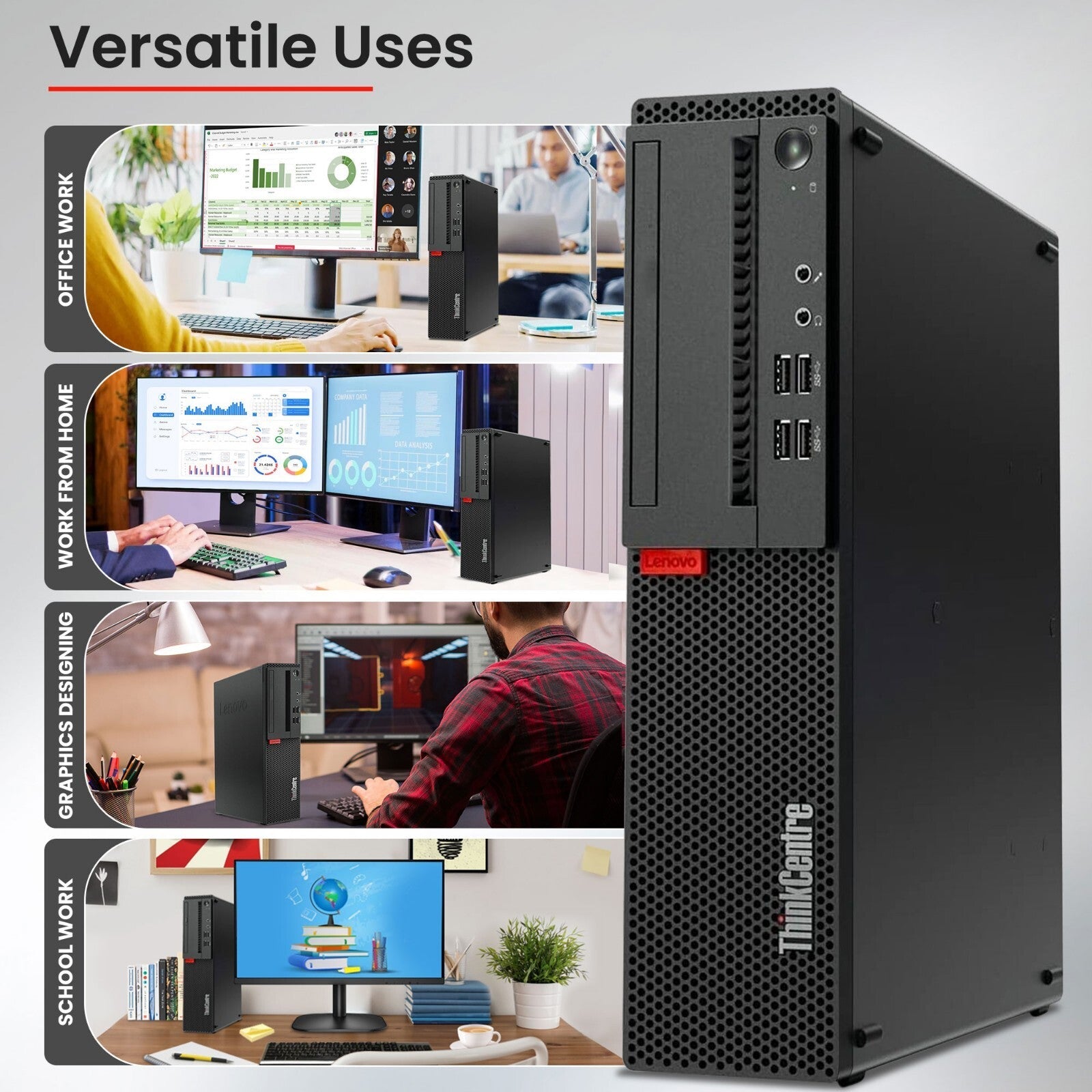 Lenovo ThinkCentre Desktop Intel PC i5-6th 3.6GHz Win11