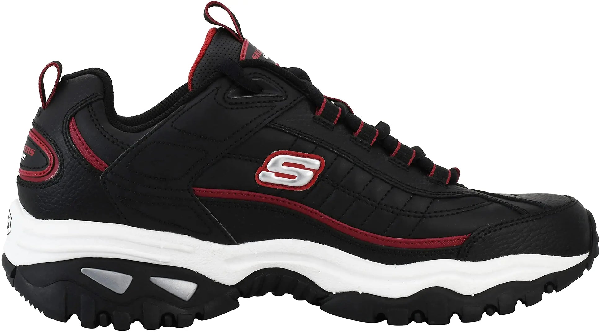 Skechers Men's Energy Afterburn 8 Wide Black/Silver/Red