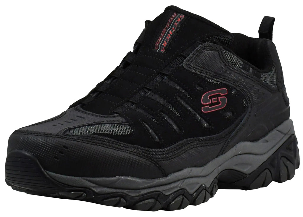Skechers Mens Afterburn M fit Wonted 9 X-Wide Black Shoe