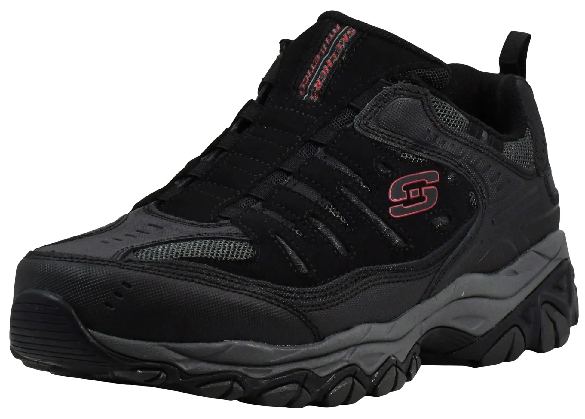 Skechers Mens Afterburn M fit Wonted 9 X-Wide Black Shoe