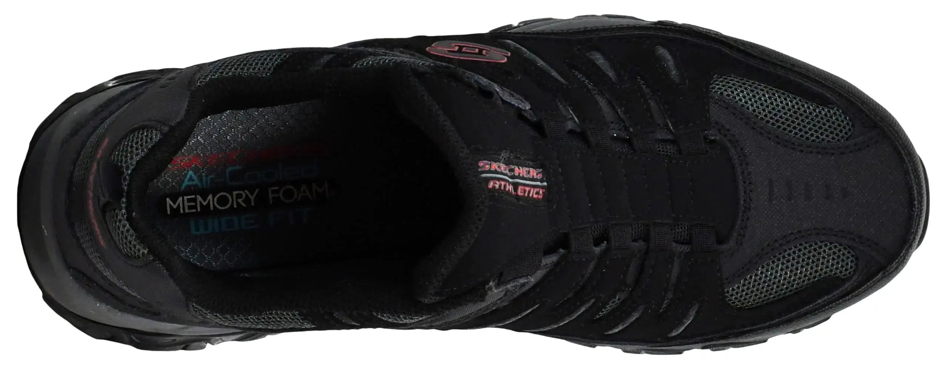 Skechers Mens Afterburn M fit Wonted 9 X-Wide Black Shoe