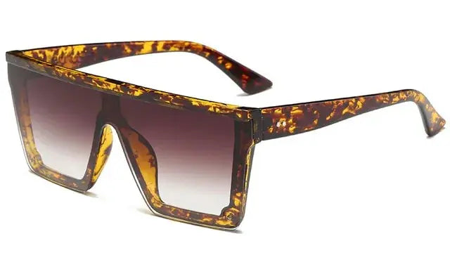 Sleek Black One-Piece Sunglasses for Men
