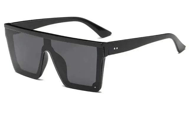 Sleek Black One-Piece Sunglasses for Men