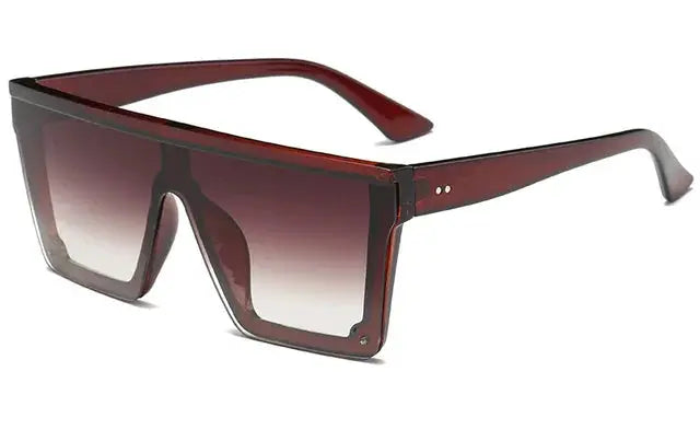 Sleek Black One-Piece Sunglasses for Men