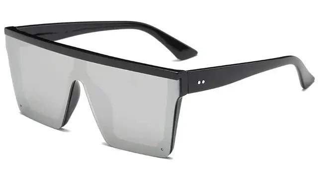 Sleek Black One-Piece Sunglasses for Men