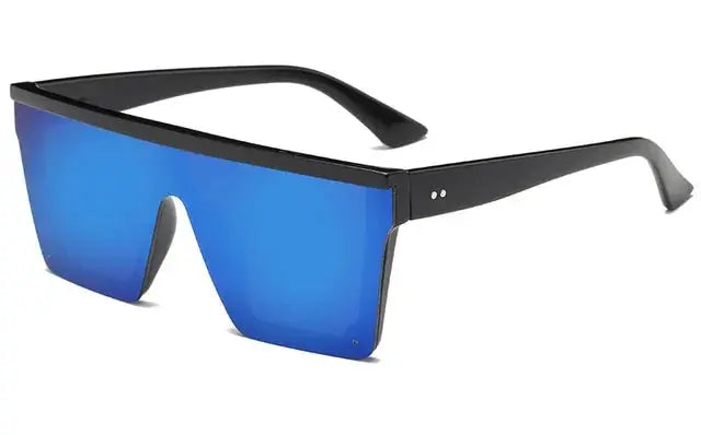 Sleek Black One-Piece Sunglasses for Men
