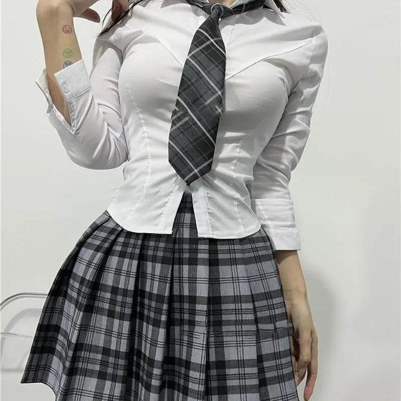 Slim Fit Classic White Color Ladies Tunics Uniform Tops