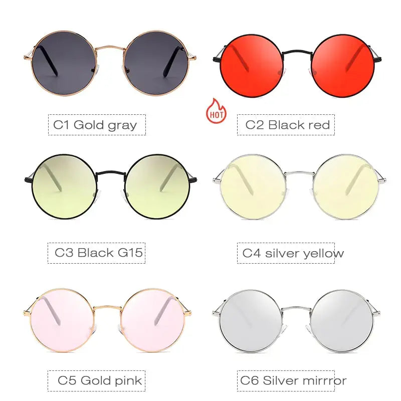Small Retro Round Sunglasses for Women
