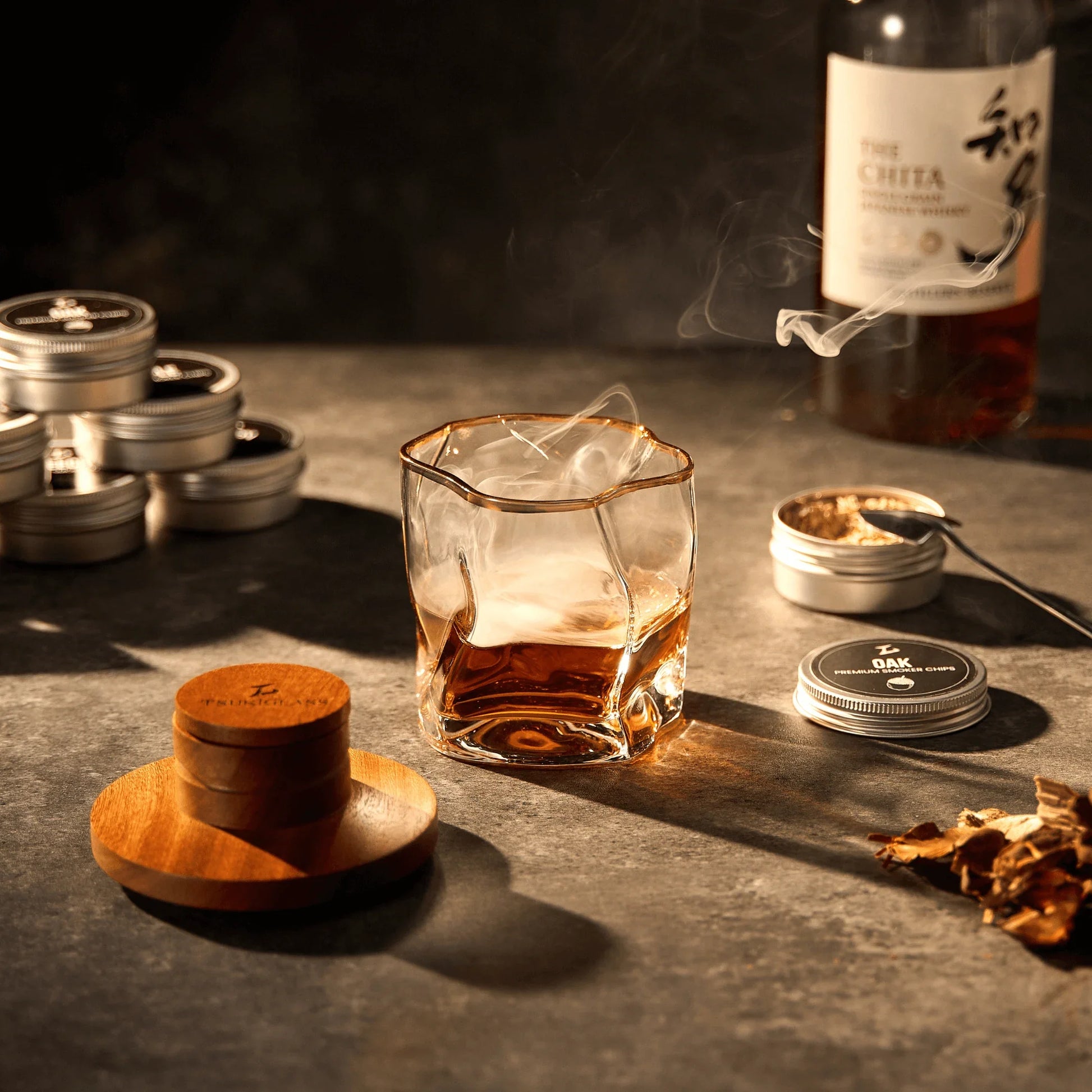 Tsuki Smoker Kit For Whisky & Cocktails (With Torch)