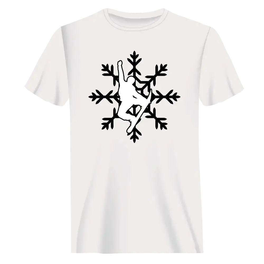 Snowboard Snowflake T-Shirt for Men