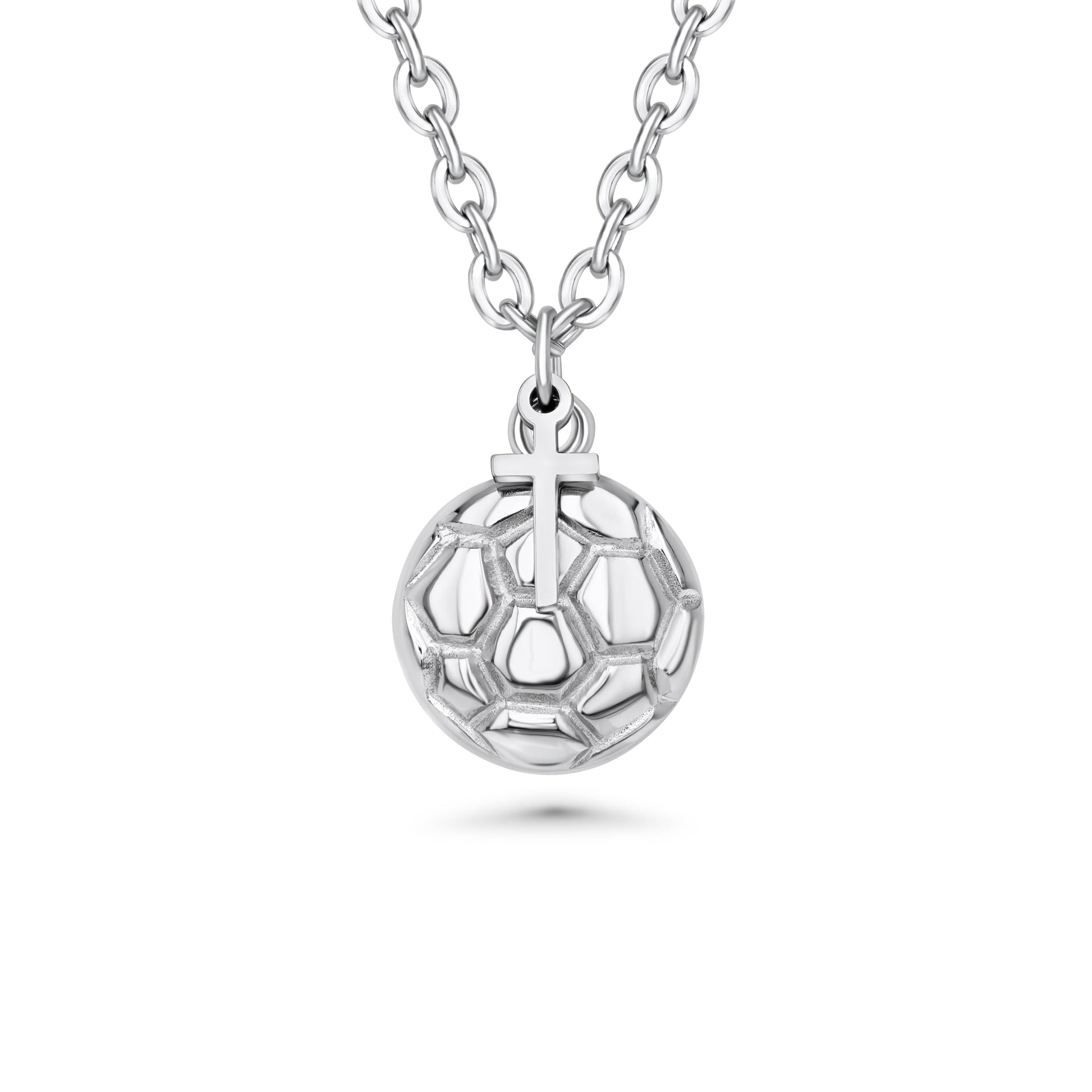 Soccer Ball Dangle Cross Necklace