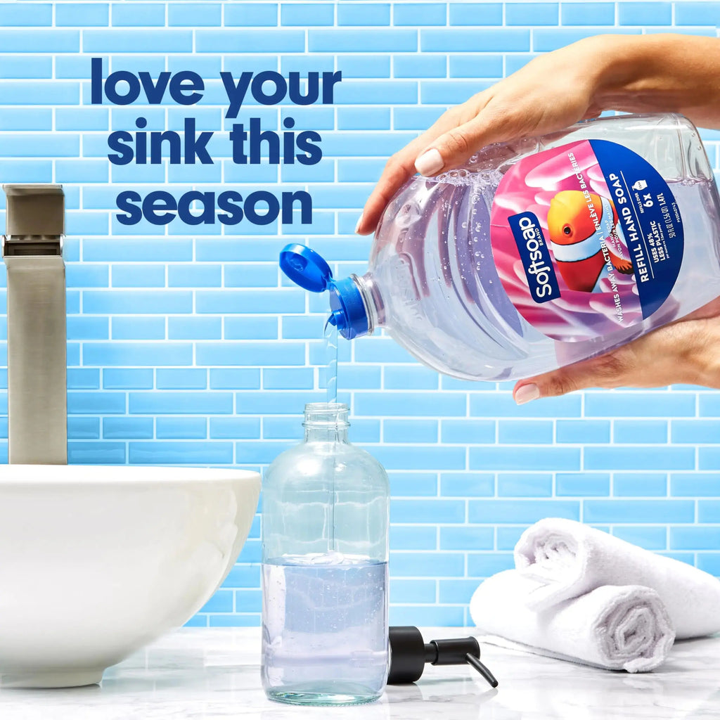 Softsoap Clear Liquid Hand Soap Refill - Refreshing Clean Scent - Aquarium Series