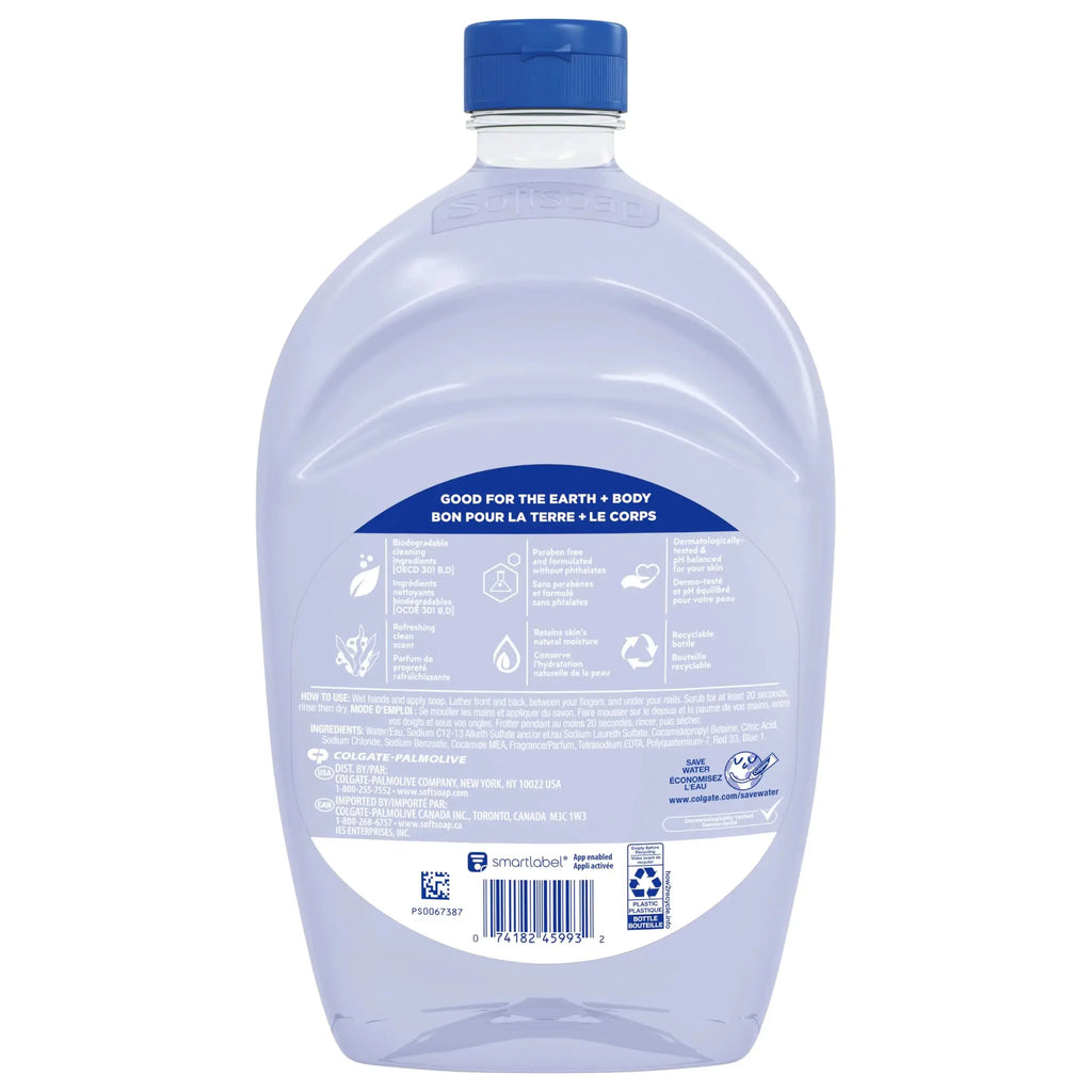 Softsoap Clear Liquid Hand Soap Refill - Refreshing Clean Scent - Aquarium Series