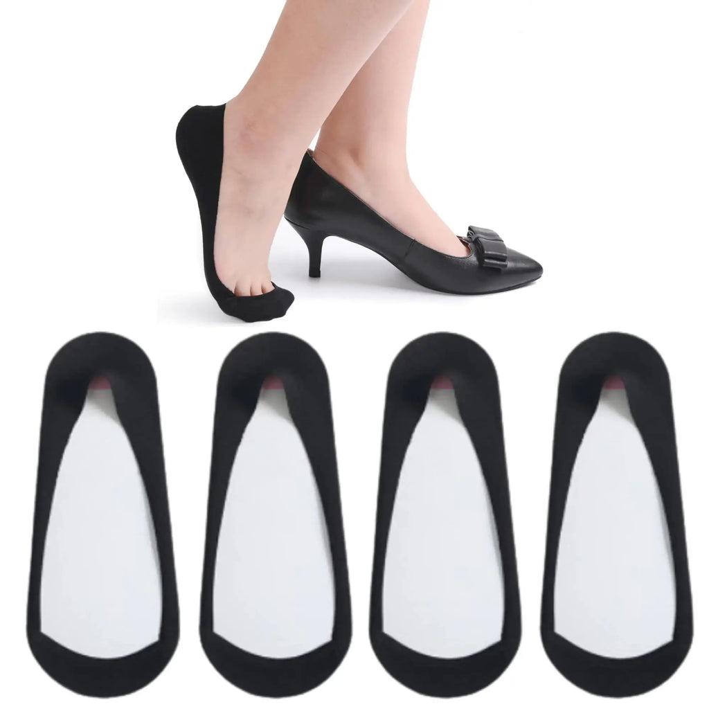 Soxbang Womens TRULY No Show Socks for Flats Heels Non Slip Cotton Ultra Low Cut Liner Socks(4-Black,8-9.5) 8-9.5 4-black