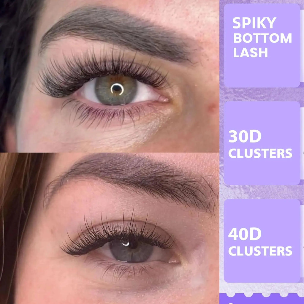 Spiky Wispy Lash Clusters - Bottom Cluster Eyelash Extensions | Natural Clusters Lashes for Women and Girls