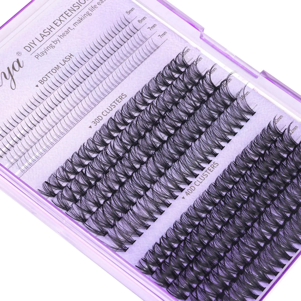 Spiky Wispy Lash Clusters - Bottom Cluster Eyelash Extensions | Natural Clusters Lashes for Women and Girls