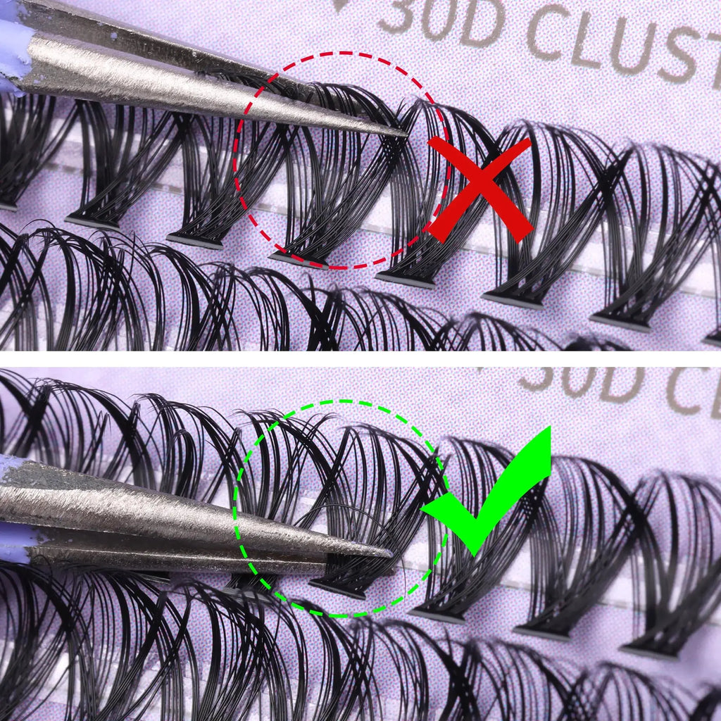 Spiky Wispy Lash Clusters - Bottom Cluster Eyelash Extensions | Natural Clusters Lashes for Women and Girls
