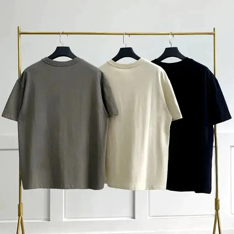 Ss21 Summer Essentials T-Shirt High Street Loose Men and Women Hip-Hop Style 100% Cotton Quality Oversized Sport T-Shirt