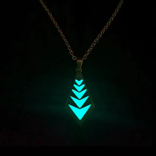 Stainless Steel Glow In The Dark Necklace for Men