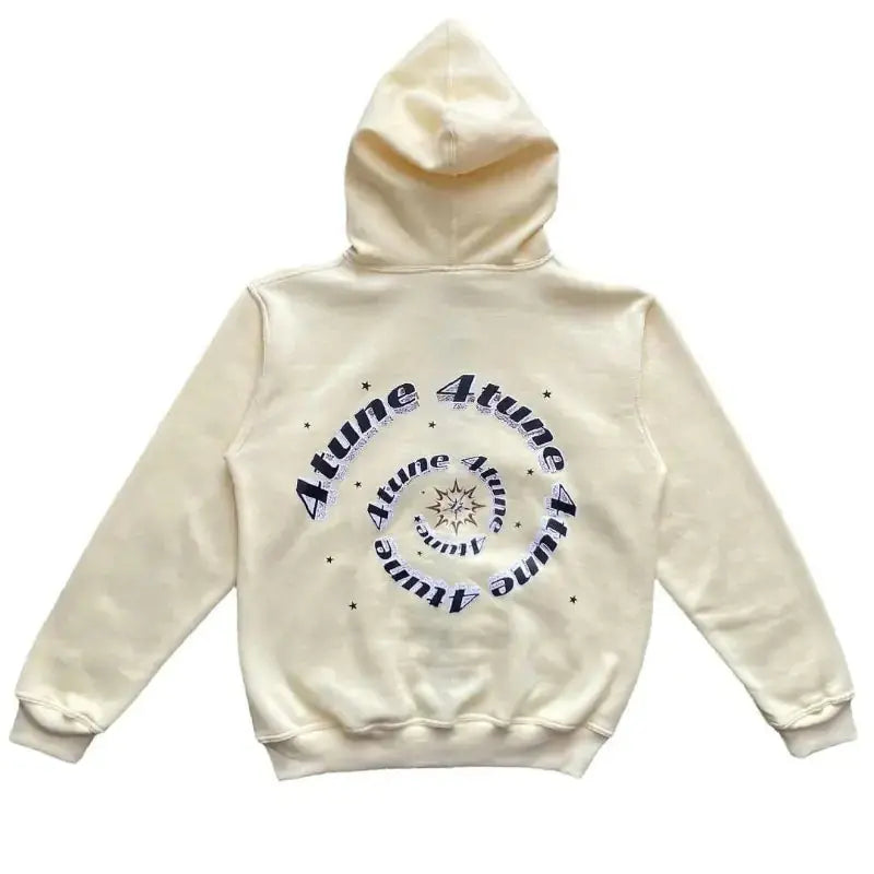 Star Letter Print Hoodie Men Retro Zip Up Long Sleeve