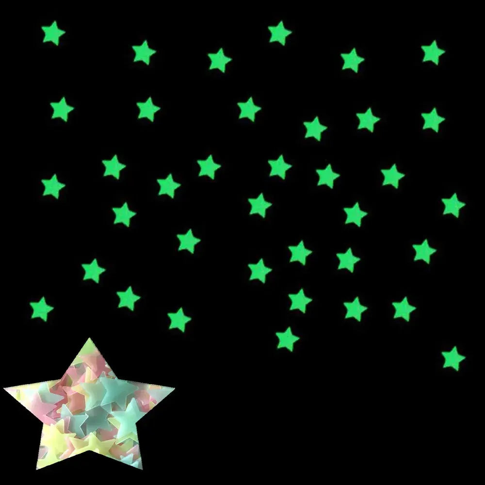 Starry Night Glow Stars 100 Pack