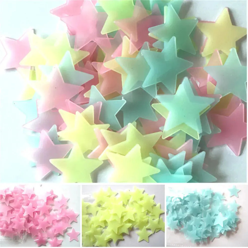 Starry Night Glow Stars 100 Pack