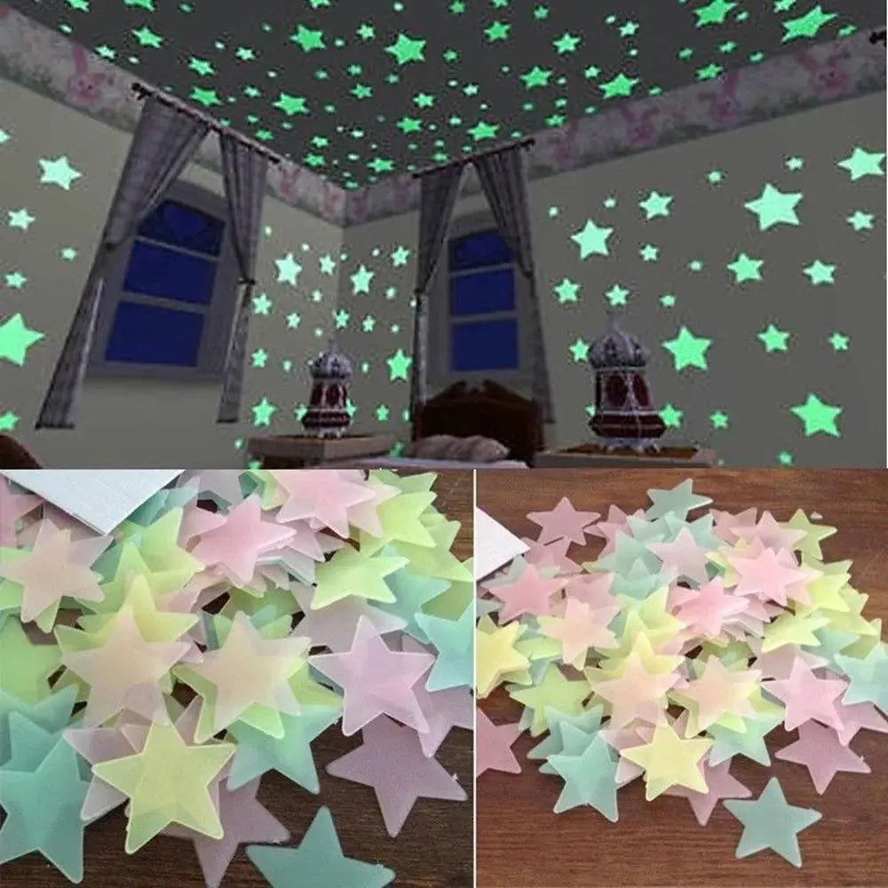 Starry Night Glow Stars 100 Pack