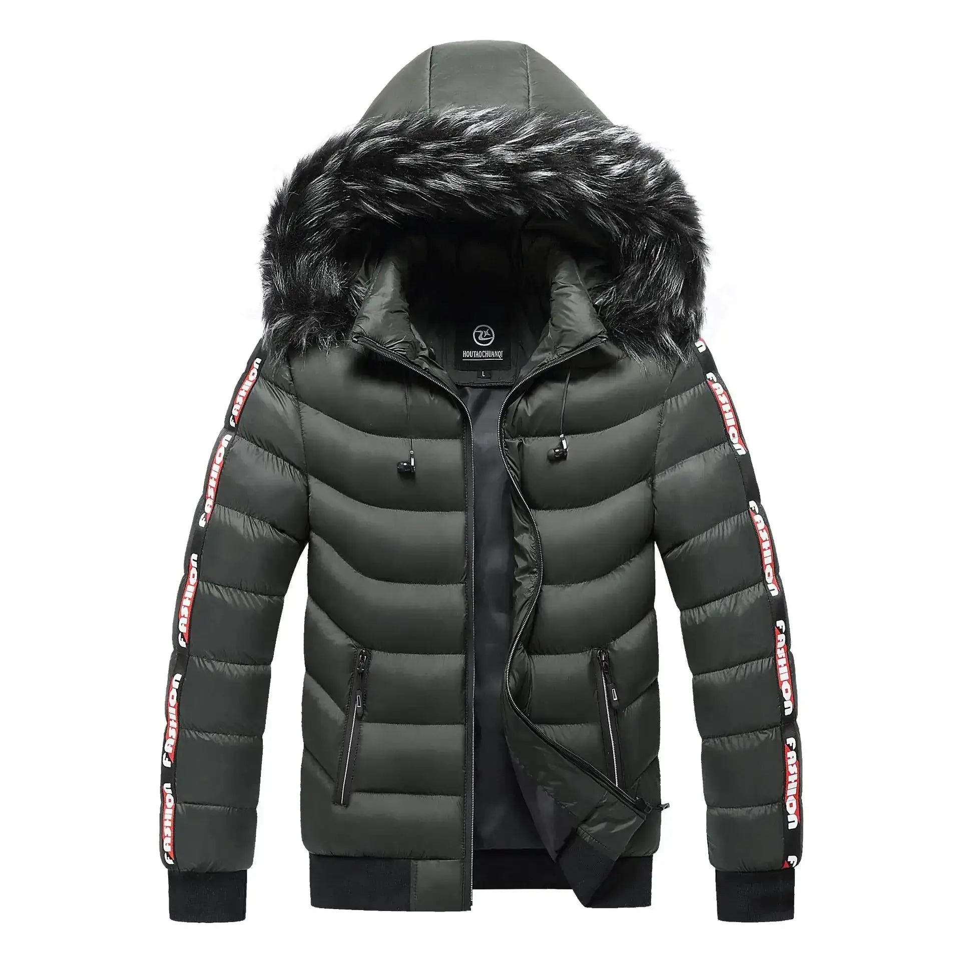 Stay Warm & Stylish with Our Men's Winter Hooded Jacket
