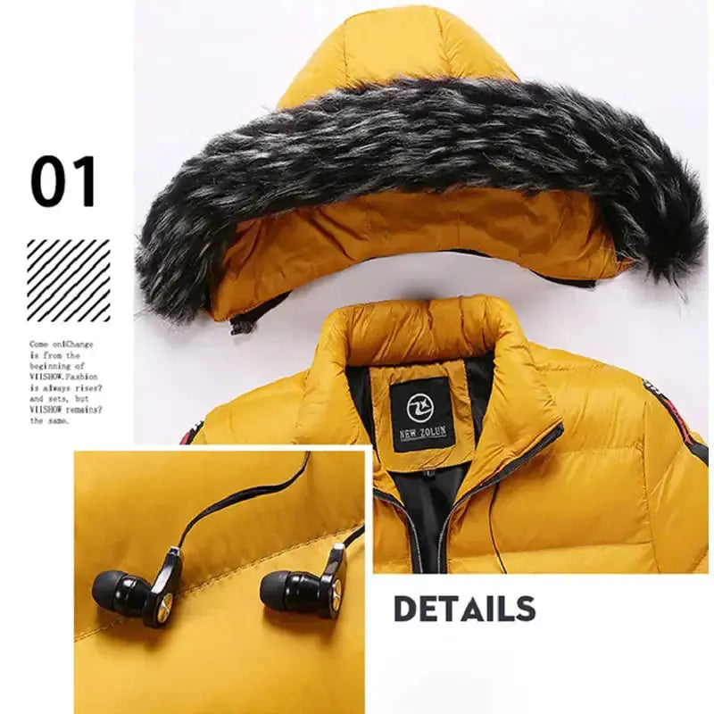 Stay Warm & Stylish with Our Men's Winter Hooded Jacket