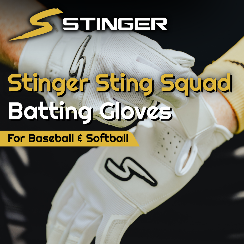 Sting Squad Batting Gloves - Red, White & True