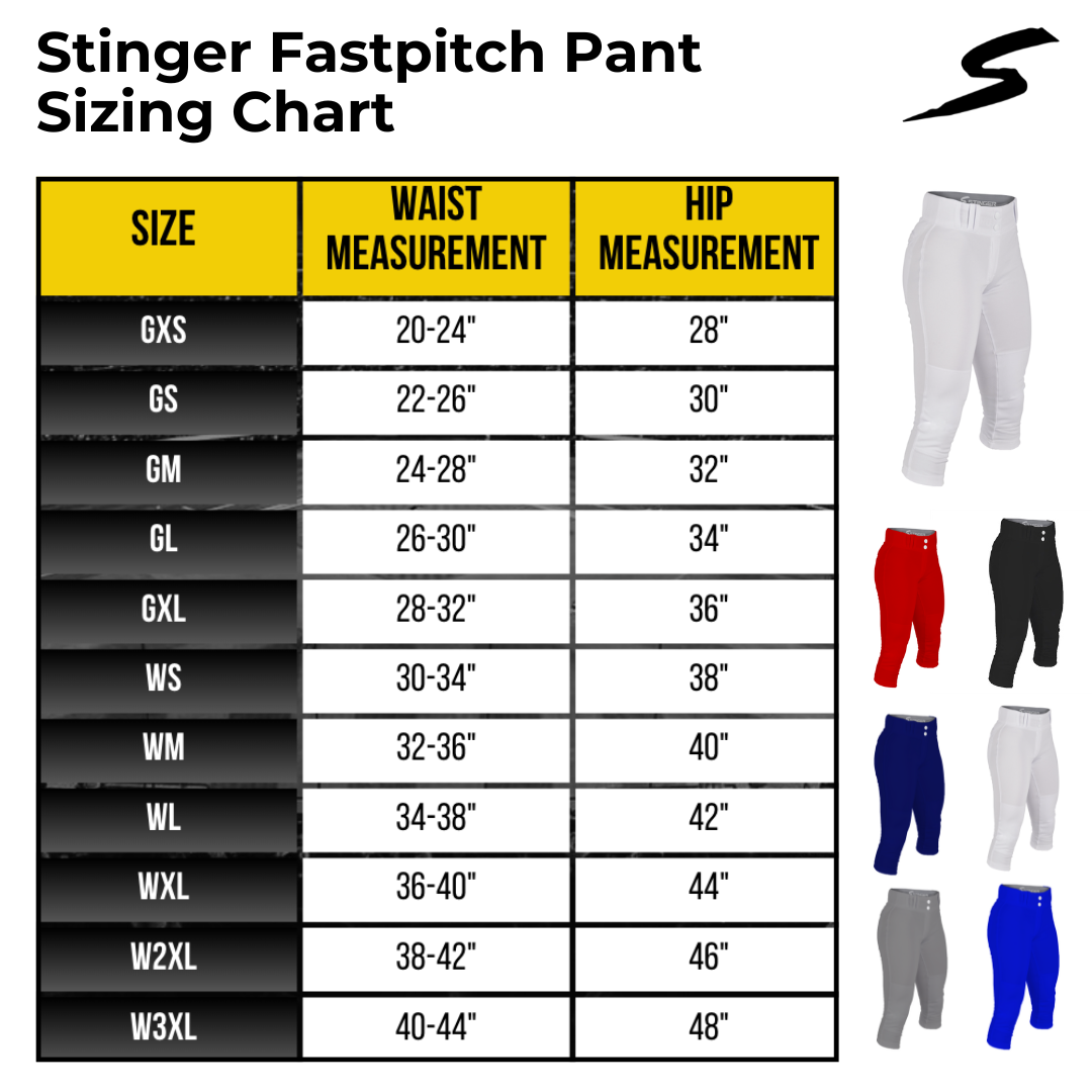 Stinger Premium Fastpitch Softball Pants - Gray